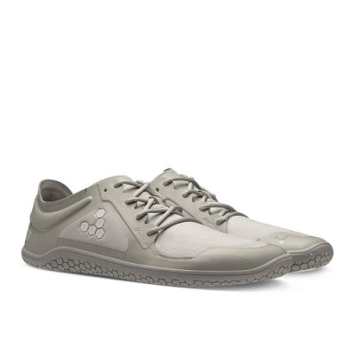 Vivobarefoot Men's Primus Lite III All Weather Running Shoes Grey | Vivobarefoot VYX675018